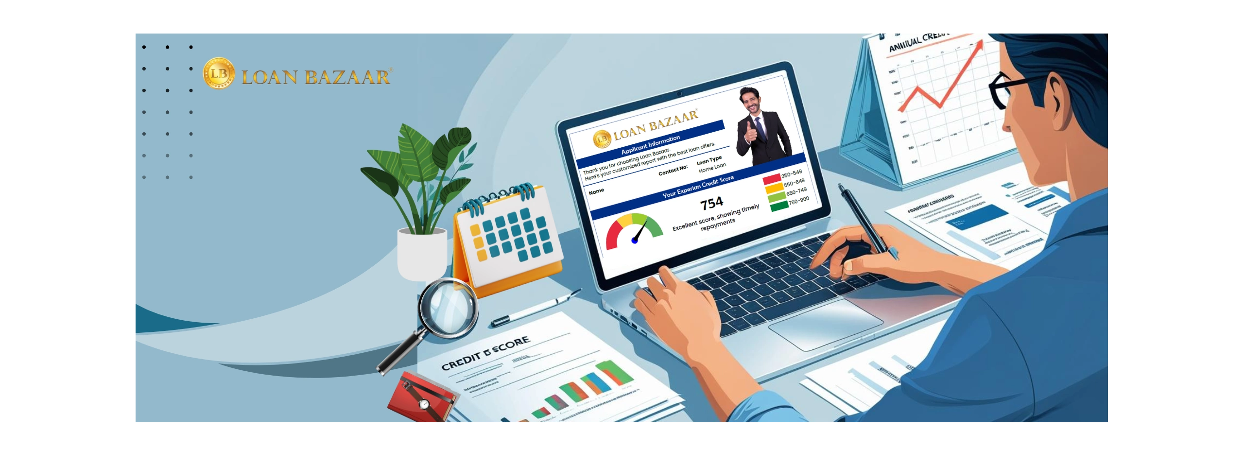 Person Reviewing Credit Report on Laptop – Review Your Credit Report
