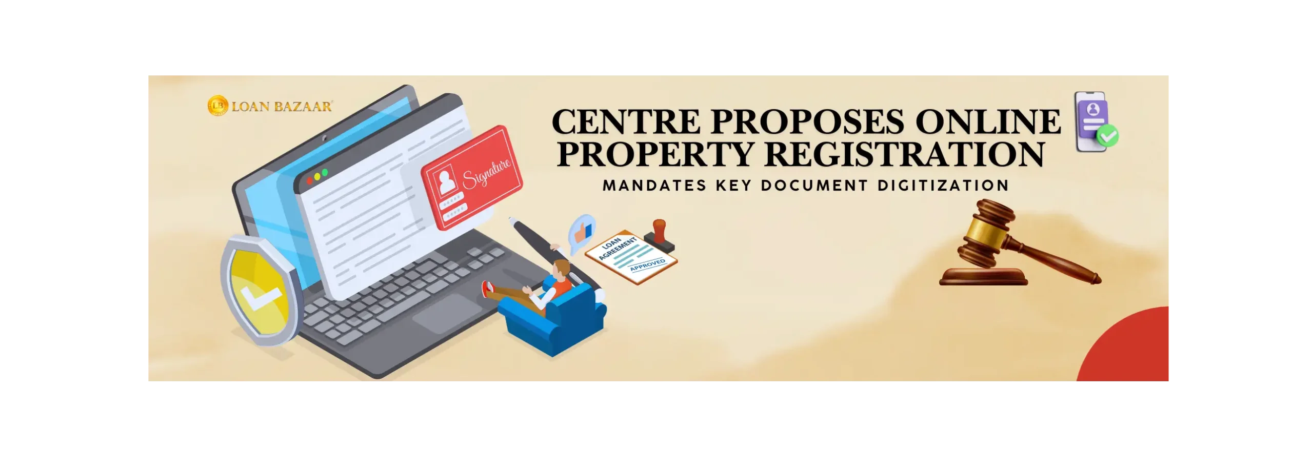 Online property registration India - Government digitization reform banner